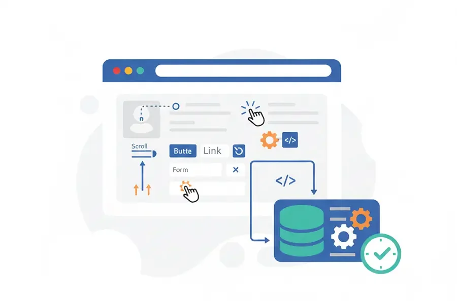 event-based session replay data collection including clicks scrolls and DOM events