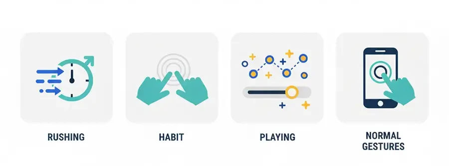 Examples of normal rapid clicking behavior that should not be classified as rage clicks
