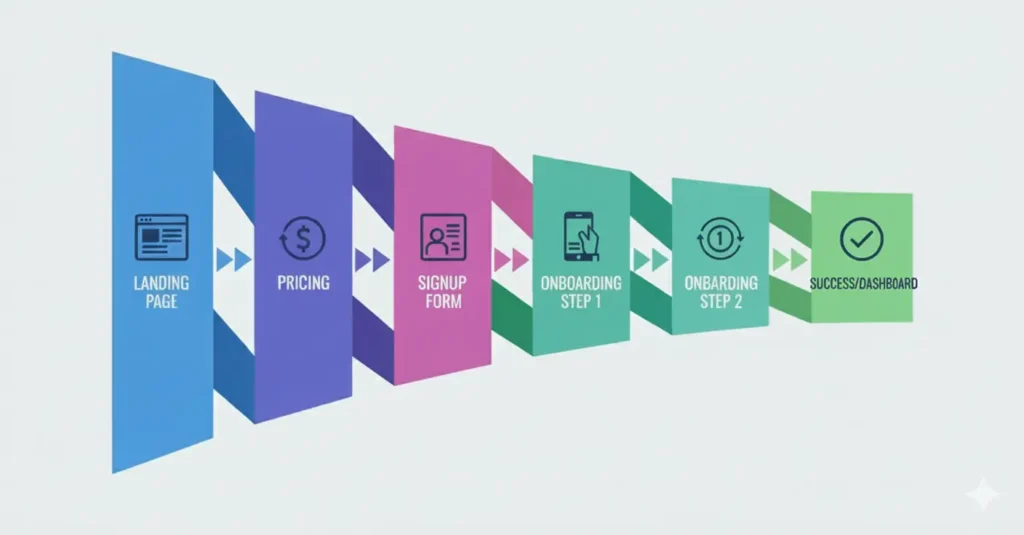 SaaS subscription funnel to avoid user drop off